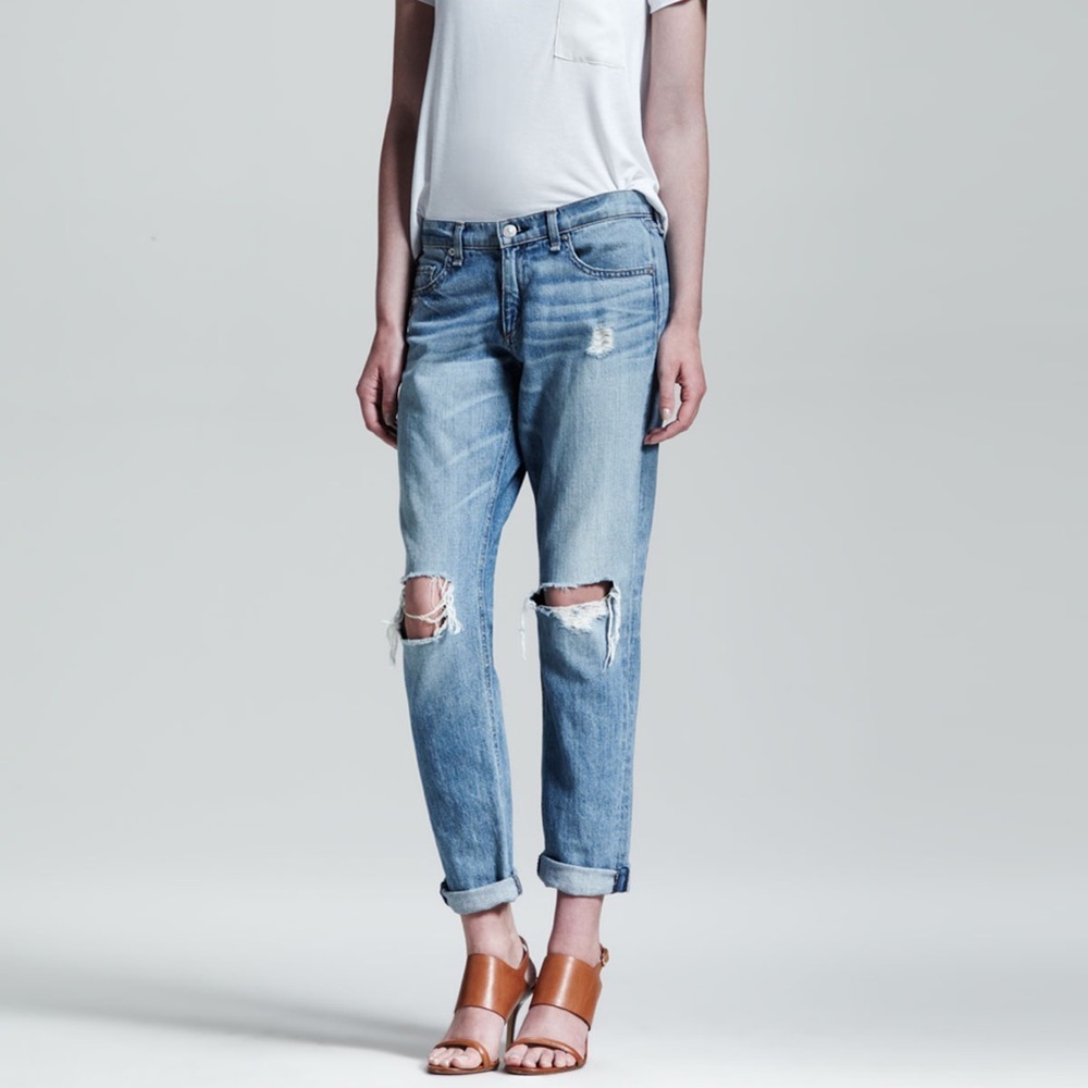 rag & bone - Distressed Boyfriend Jeans